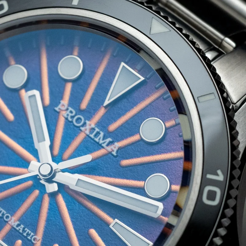 Men's Proxima 39mm Mechanical Watch with Sunburst Dial.