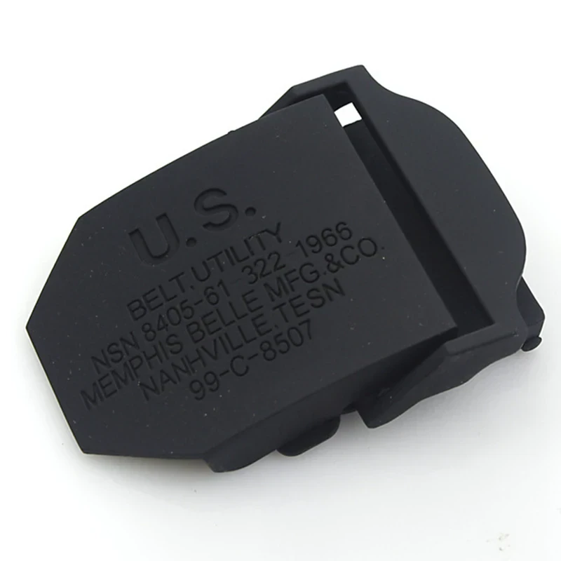 Durable tactical belt buckle with adjustable fit for military and outdoor use.
