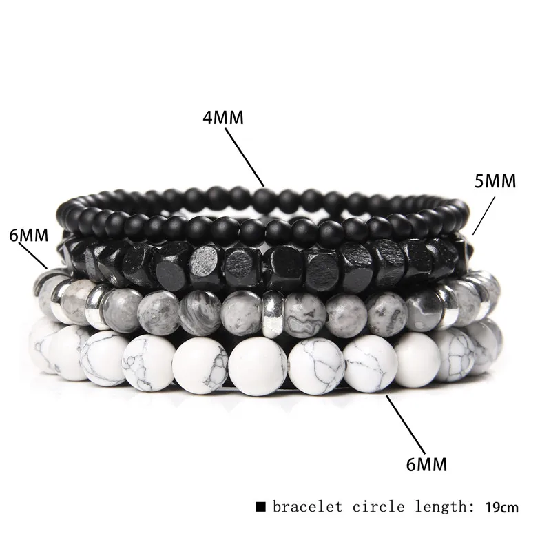 Unisex black lava onyx bead bracelets for stylish accessories. Perfect for casual or elegant looks.