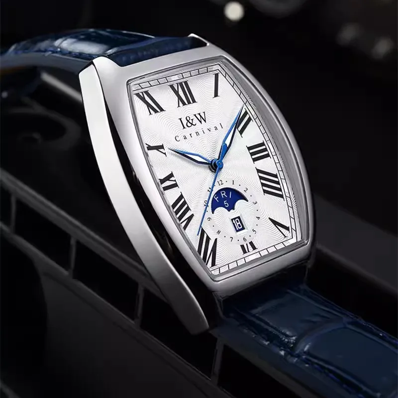 Elegant men's luxury automatic wristwatch with MIYOTA movement.
