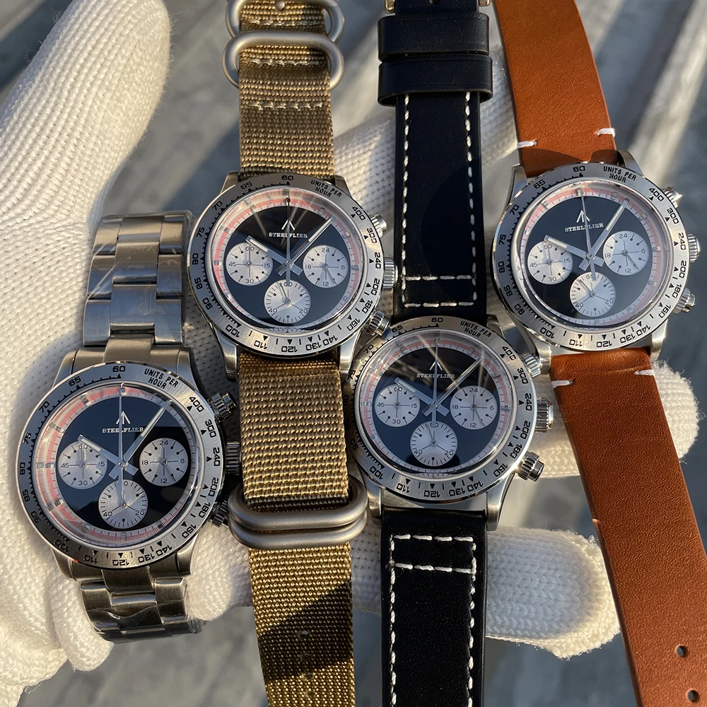 STEELFLIER Official SF733 New Arrival Luxury Quartz Wristwatch Timepiece VK63 Mute Movement BGW9 Luminous 200M Waterproof Watch
