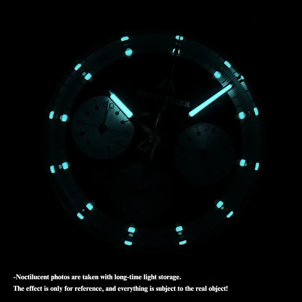 STEELFLIER Official SF733 New Arrival Luxury Quartz Wristwatch Timepiece VK63 Mute Movement BGW9 Luminous 200M Waterproof Watch