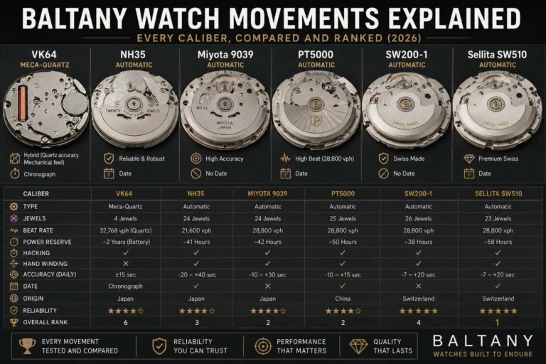Baltany Watch Movements Explained Every Caliber, Compared and Ranked