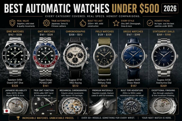 DIVE WATCHES - Black and silver dive watch with luminous markers and rotating bezel for underwater u.