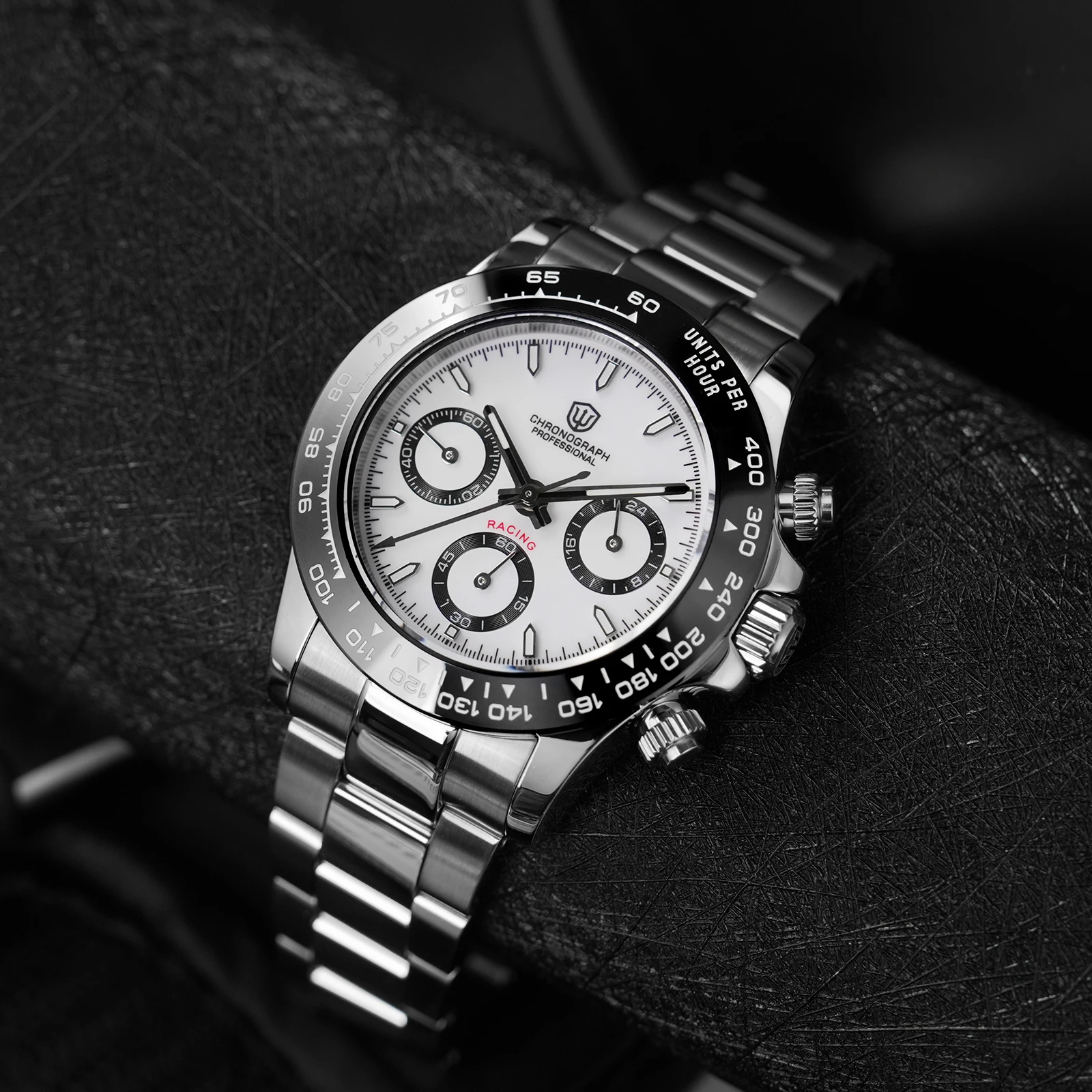 Watchdives WD16500 V2 Watch VK63 Quartz Movement Chronograph Watch Sapphire Ceramic Bezel Luminous 100m Waterproof Watches