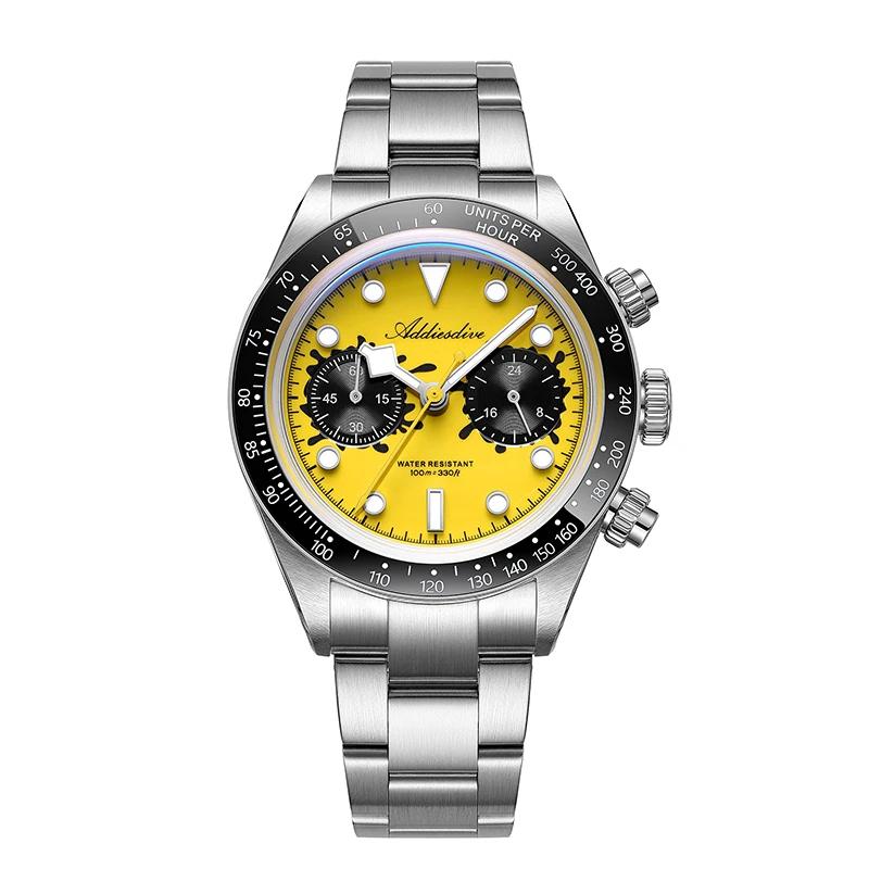 Addiesdive AD2520 VK64 Mecaquartz Chronograph | Jewelry Addicts