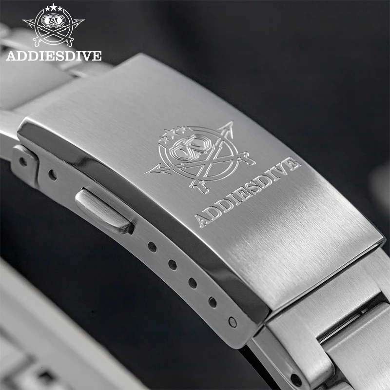 ADDIESDIVE Reloj Hombre Sapphire Glass Stainless 36mm Men Quartz Watches Waterproof 100m BGW9 Luminous Dress Watch New AD2521