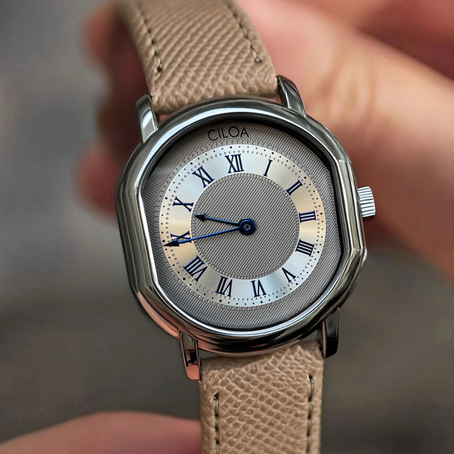 CILOA Retro Silver Men's Watch, Authentic Brand, 2025 New Style, Fashionable, Sporty, Waterproof, High-Quality Gift Quartz Watch