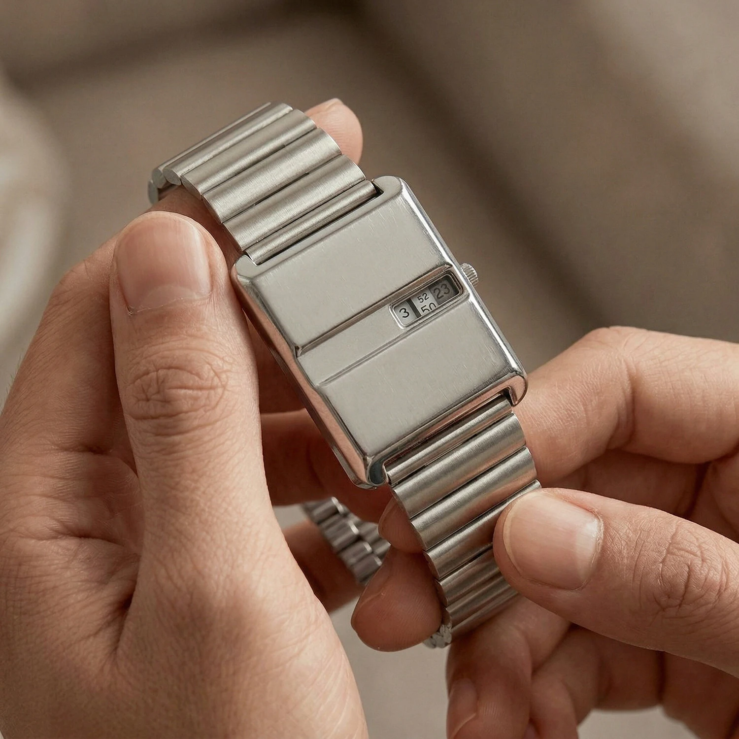 CILOA Square sports watch for men Silver stainless steel strap luxury brand new in men's watches High quality Gifts quartz watch