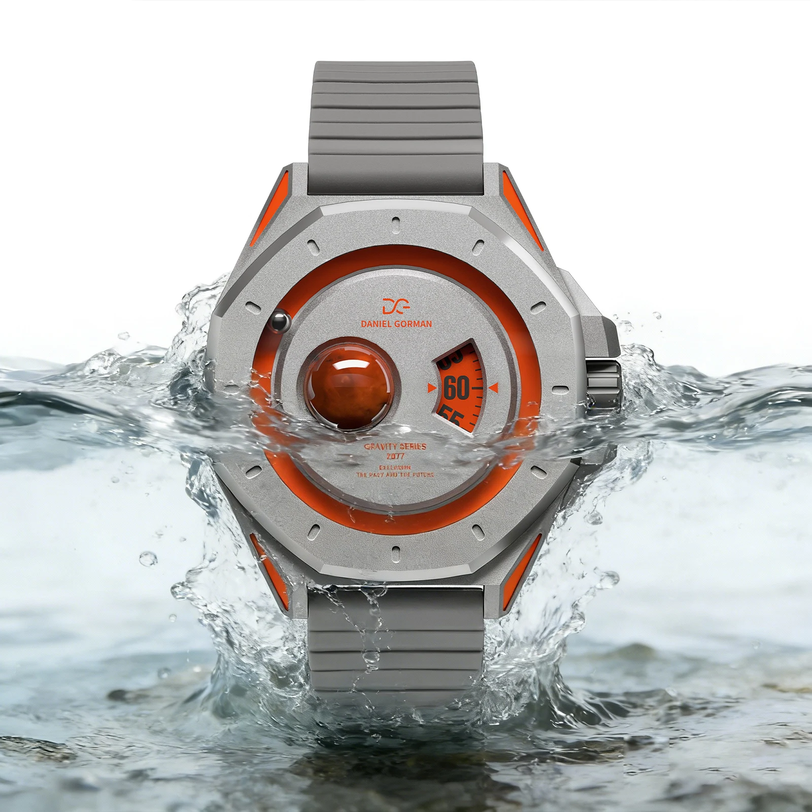 DANIEL GORMAN Mens Watches Planet Creative Fashion Quartz Wristwatch Silicone Sport Watch for Men Luminous Clock Man DG0132