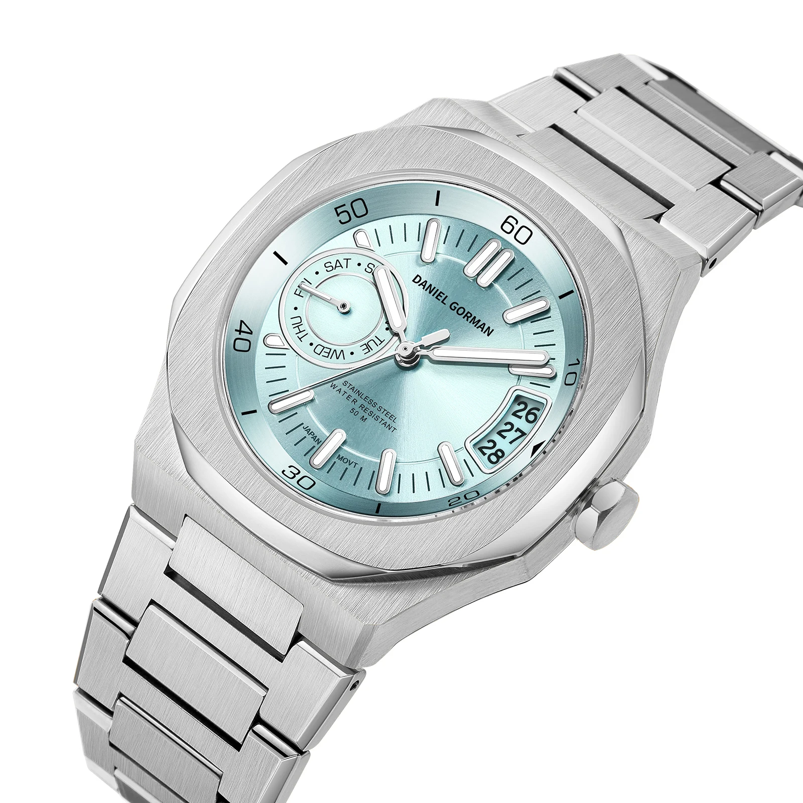 DANIEL GORMAN 40mm Luxury Men's Quartz Watch Top Brand Fashion Sports Wristwatch Japan Movt 50m Waterproof Luminous Clocks