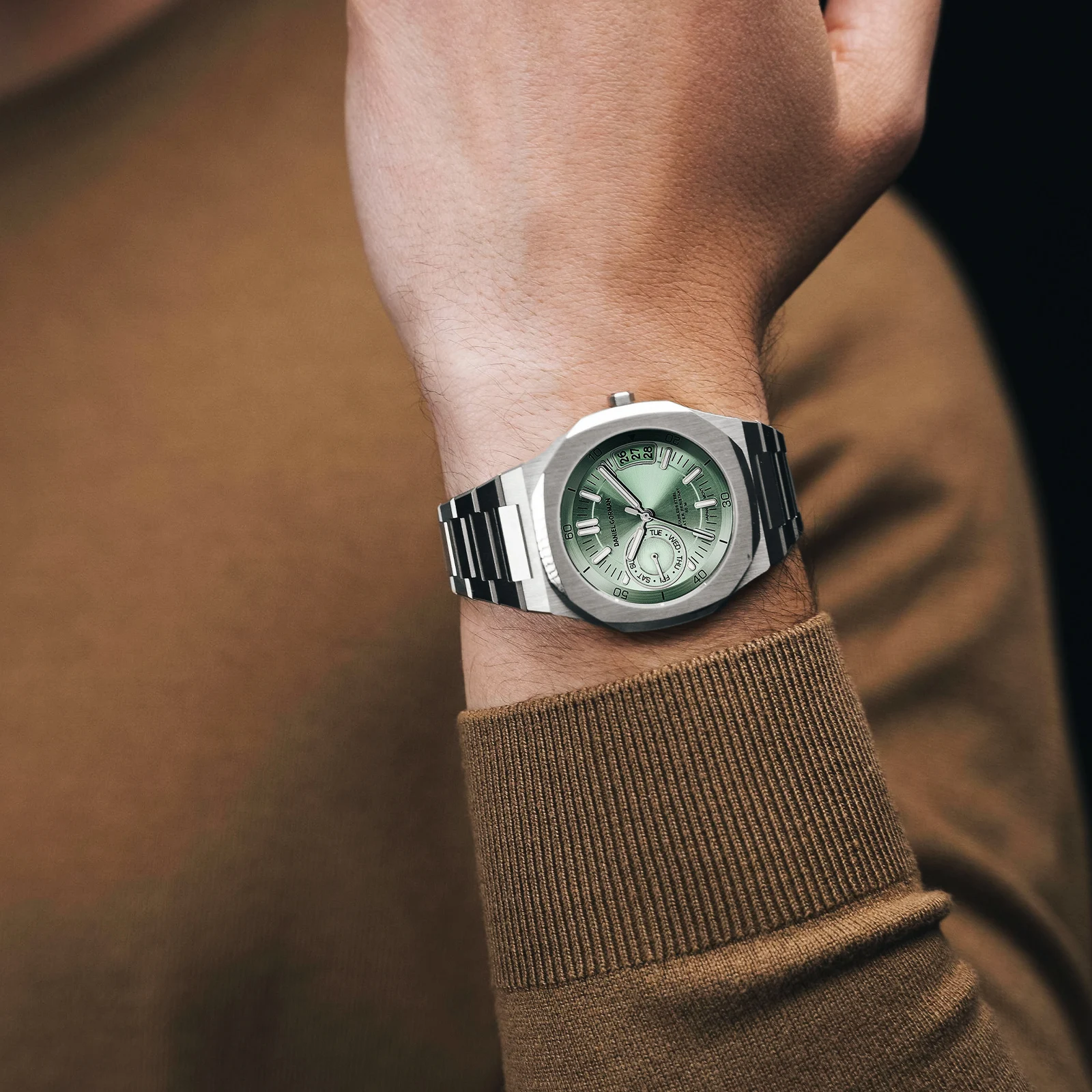 DANIEL GORMAN 40mm Luxury Men's Quartz Watch Top Brand Fashion Sports Wristwatch Japan Movt 50m Waterproof Luminous Clocks