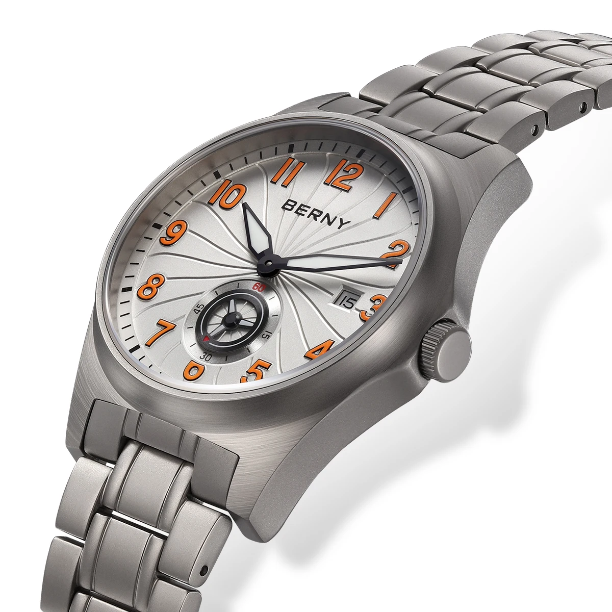 BERNY Men's Full Titanium Mechanical Watch Automatic Wristwatch with 10ATM Waterproof Sapphire ST1731 Super Luminous Men Watches