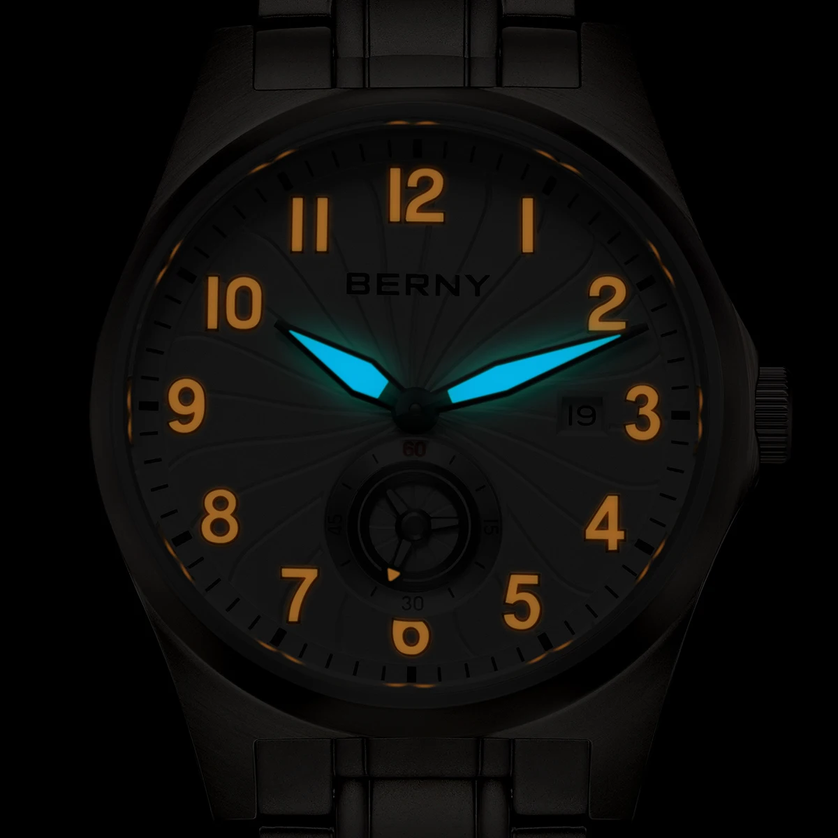 BERNY Men's Full Titanium Mechanical Watch Automatic Wristwatch with 10ATM Waterproof Sapphire ST1731 Super Luminous Men Watches