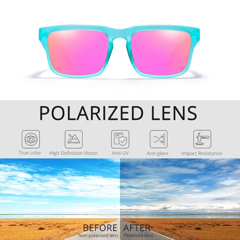 Stylish polarized sunglasses with UV protection and anti-glare for men and women.