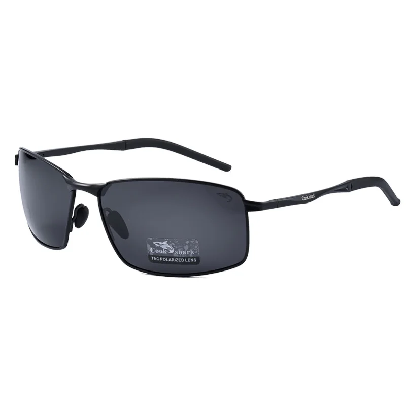 Cook Shark A651 Metal Frame Polarized Sunglasses — 147mm, 26.6g, TAC UV400, 5 Lens Colours