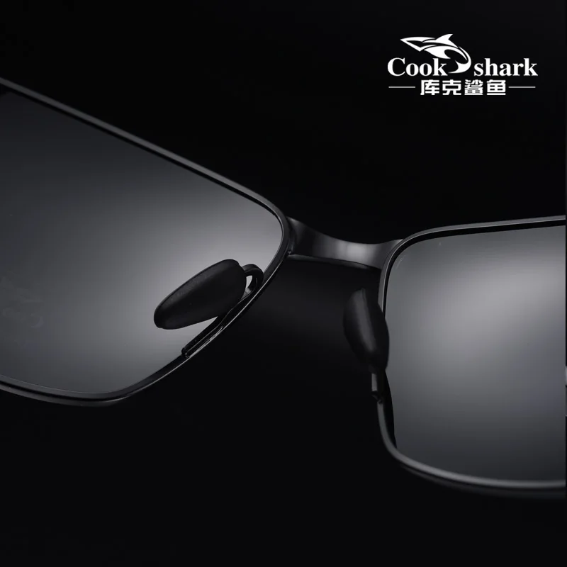 Cook Shark A651 Metal Frame Polarized Sunglasses — 147mm, 26.6g, TAC UV400, 5 Lens Colours