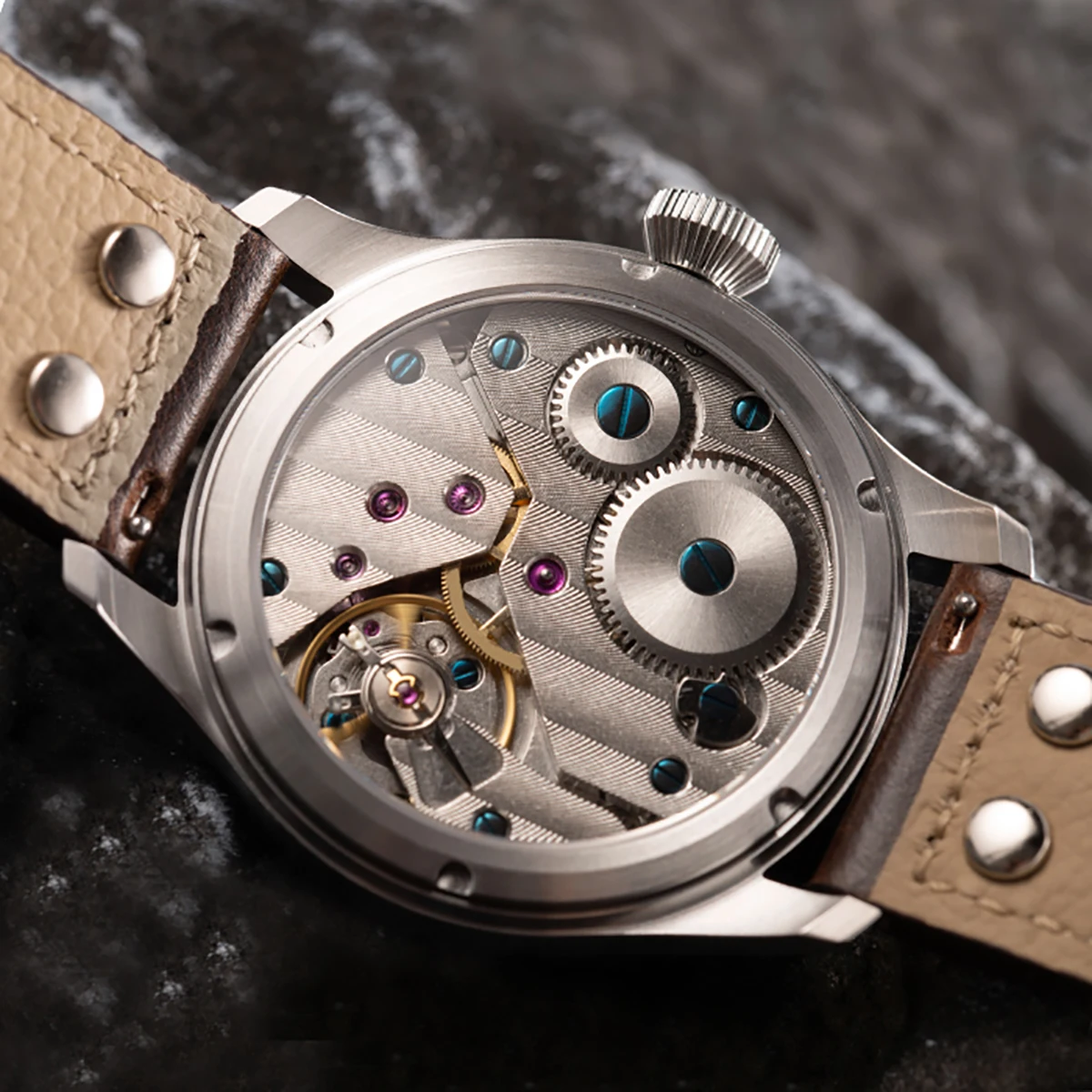 Luxury mechanical wristwatch with intricate gears and craftsmanship.