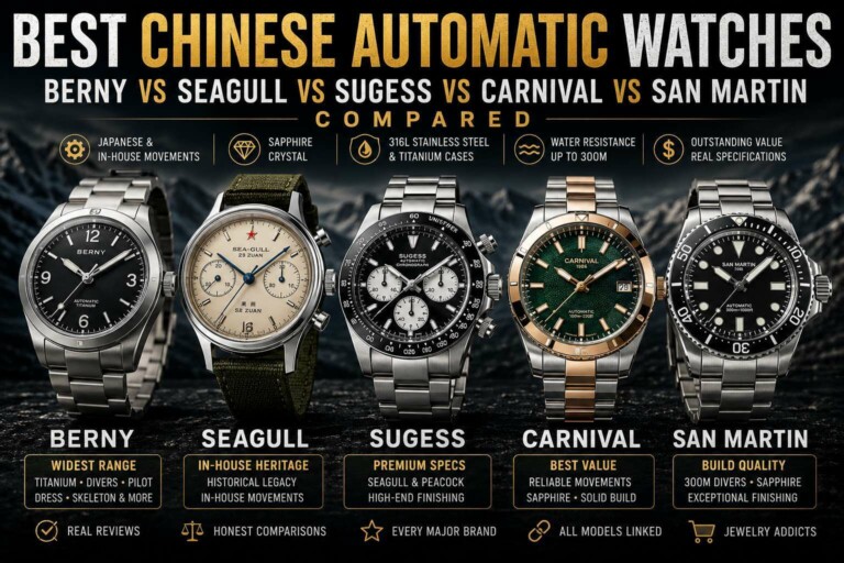 Best Chinese Automatic Watches — BERNY vs Seagull vs Sugess vs Carnival vs San Martin Compared