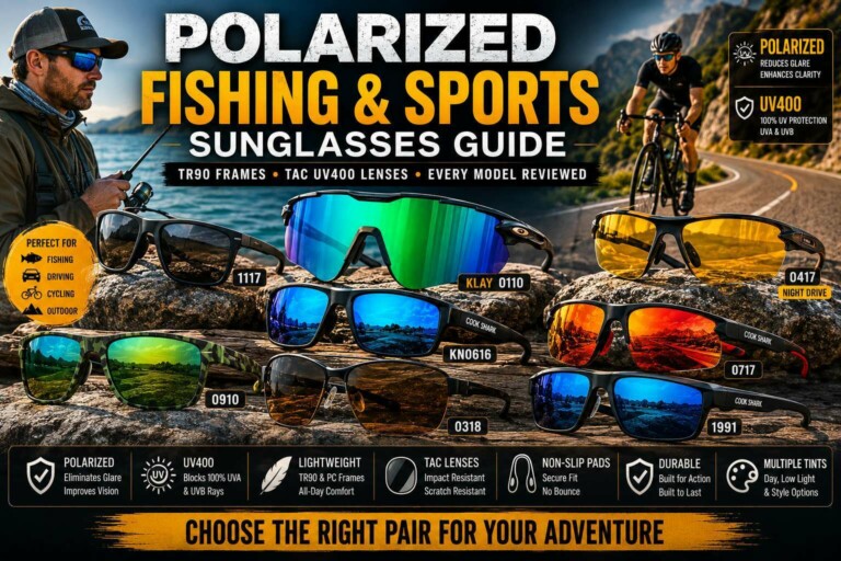 Polarized Fishing and Sports Sunglasses Guide — TR90, TAC UV400, Frame Width and Lens Tint Explained